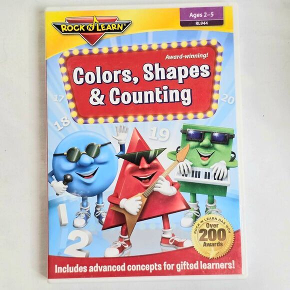 Rock ‘N Learn Colors Shapes & Counting DVD - Picture 1 of 3